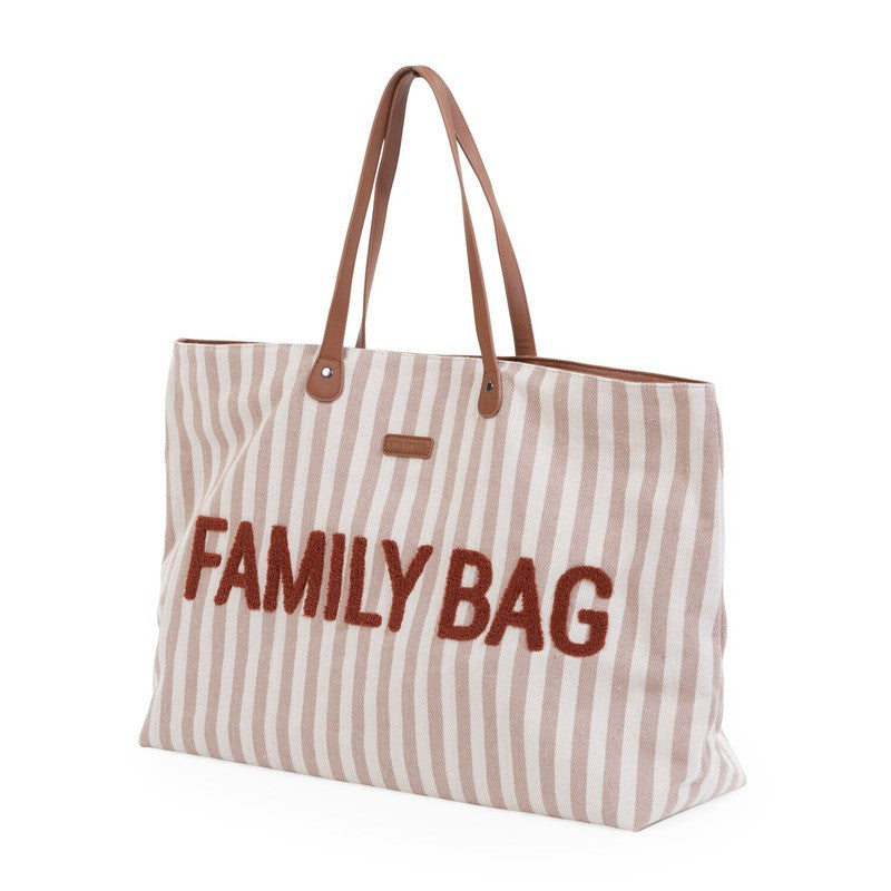 Childhome Family Bag Stripes Nude Terracotta