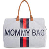 Childhome Mommy Bag Big Grey Stripes Blue/Red