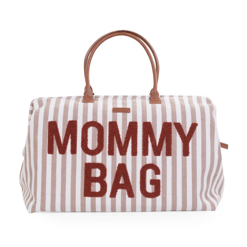 Childhome Mommy Bag Big Stripes Nude Terracotta