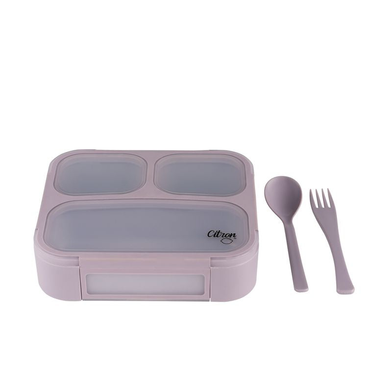 Citron 2022 Lunchbox with Fork and Spoon – Purple