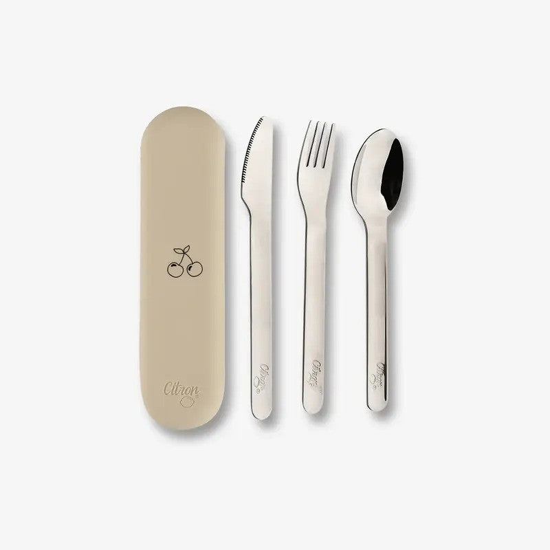 Citron 2022 Stainless Steel Cutlery Set – Cream (From 18M)