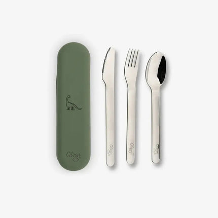 Citron 2022 Stainless Steel Cutlery Set – Olive Green (From 18M)