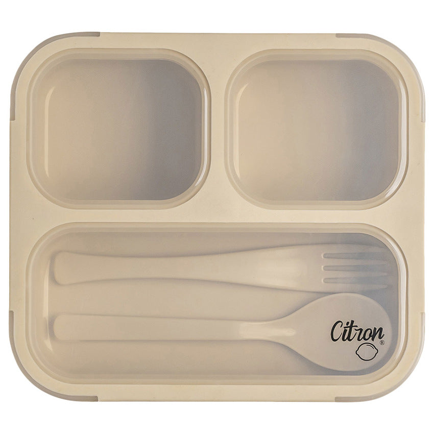 Citron 2023 Lunchbox with Fork and Spoon Beige