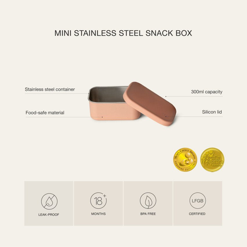 Citron 2023 Mini Stainless Steel Snackbox Blush Pink