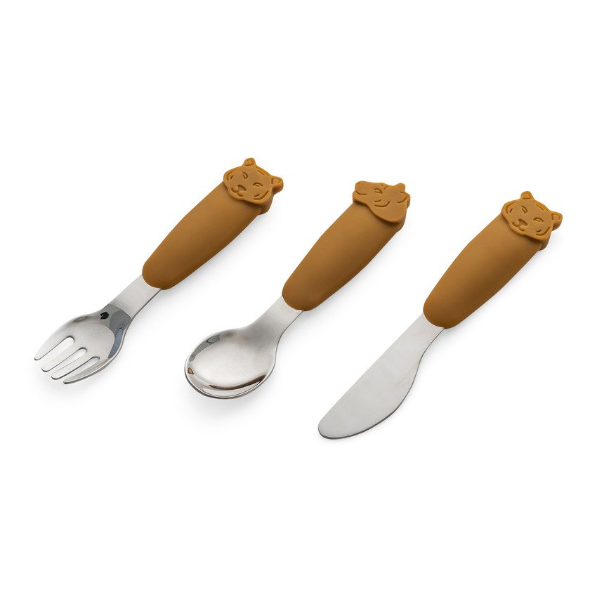 Citron 2023 Silicone Cutlery Set with Pouch Caramel (From 18M)