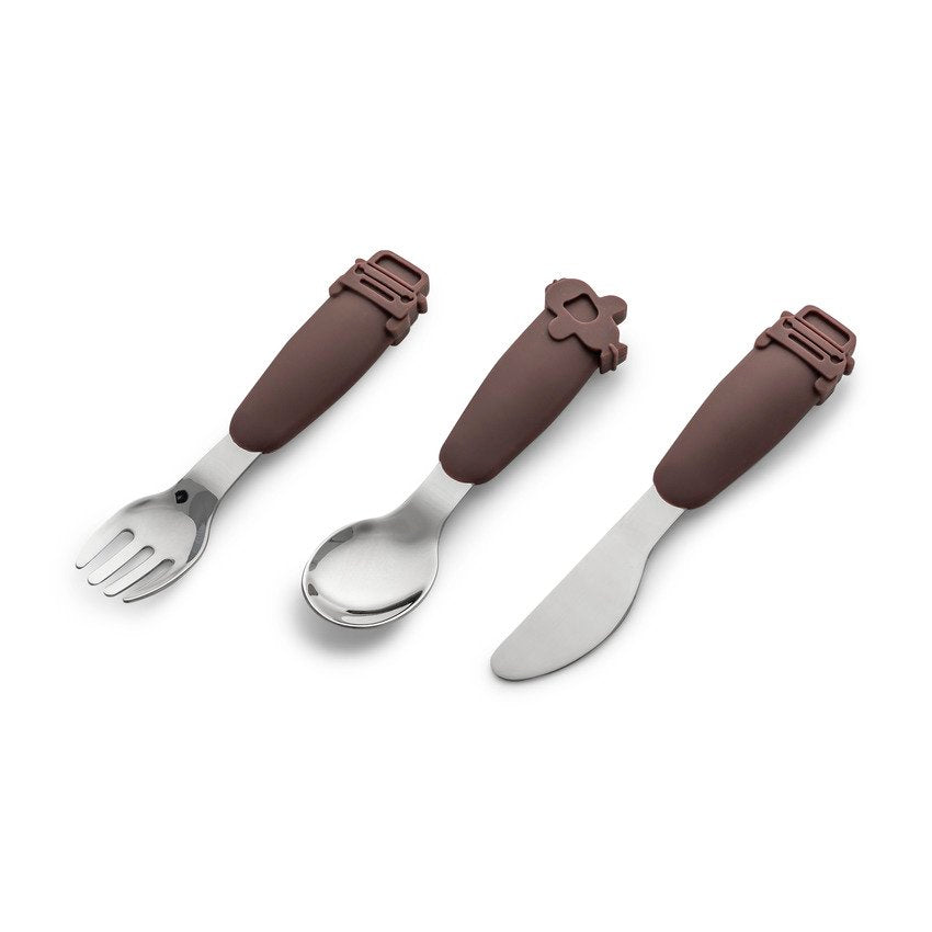 Citron 2023 Silicone Cutlery Set with Pouch Plum (From 18M)