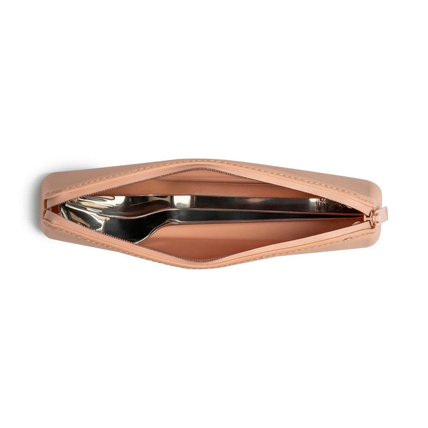 Citron Stainless Steel Cutlery & Pouch Blush Pink 3yrs Plus
