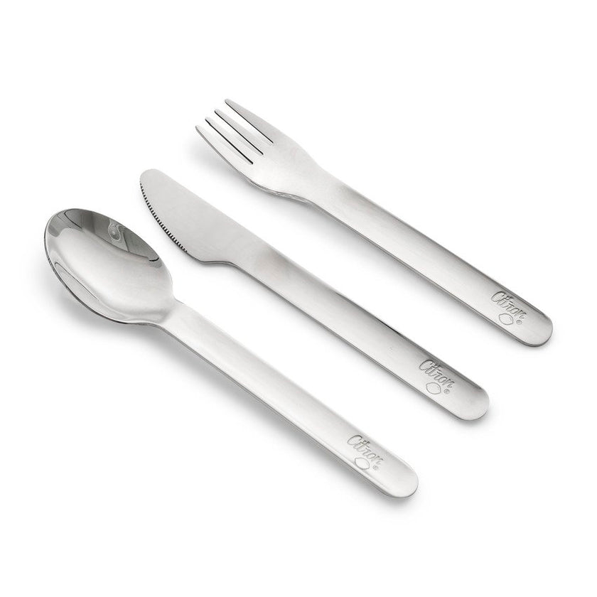 Citron Stainless Steel Cutlery & Pouch Blush Pink 3yrs Plus