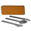 Citron 2023 Stainless Steel Cutlery with Pouch Caramel