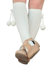 Classical Child Pom Pom Socks White