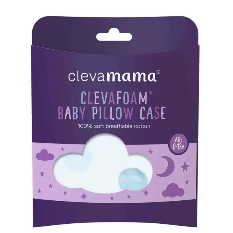 Clevamama Baby Pillow Case Australian Cotton Blue Spot
