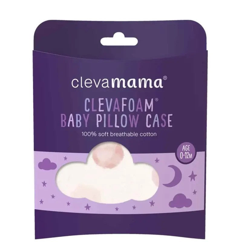 Clevamama Baby Pillow Case Australian Cotton Pink Spot