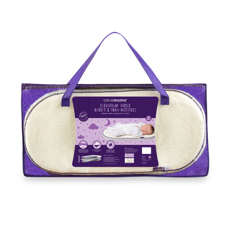 Clevamama ClevaFoam Moses Basket Pram Mattress (66X28X2.5cm)