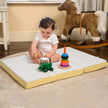 Clevamama ClevaFoam Travel Cot Mattress 3-IN-1 Sleep Sit & Play White/ Yellow