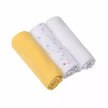 Clevamama Muslin Cloth (3Pack) Super Soft Bamboo Cotton Yellow