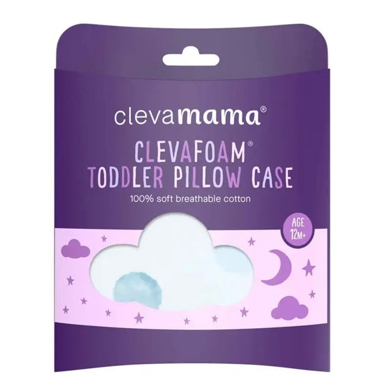 Clevamama Toddler Pillow Case Australian Cotton Blue Spot