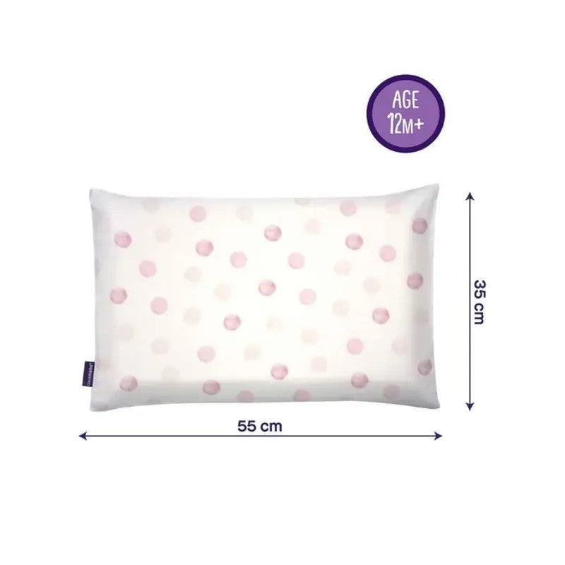 Clevamama Toddler Pillow Case Australian Cotton Pink Spot