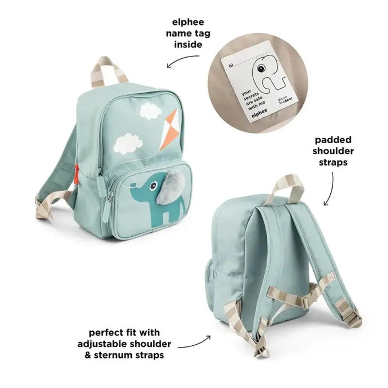 Done By Deer Kids Canvas Backpack 4L Elphee Blue