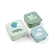 Done By Deer Snack Box Set Of 3 Happy Clouds Green