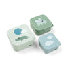 Done By Deer Snack Box Set Of 3 Happy Clouds Green