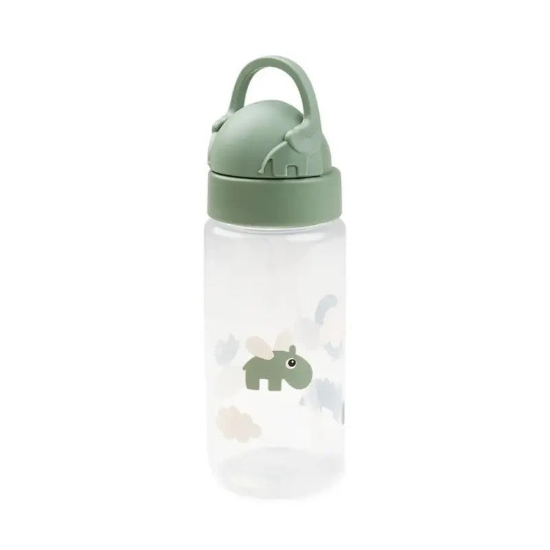 Done By Deer Straw Bottle 350ml Happy Clouds Green