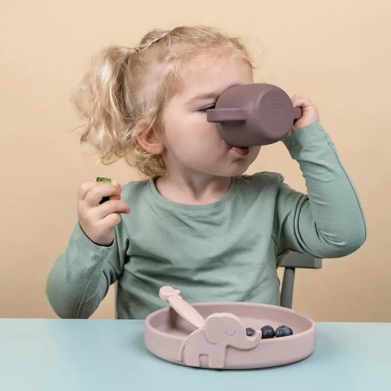 Done By Deer (0M-Plus) Peekaboo Dinner Set Deer Friends Powder