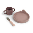 Done By Deer (0M-Plus) Peekaboo Dinner Set Deer Friends Powder