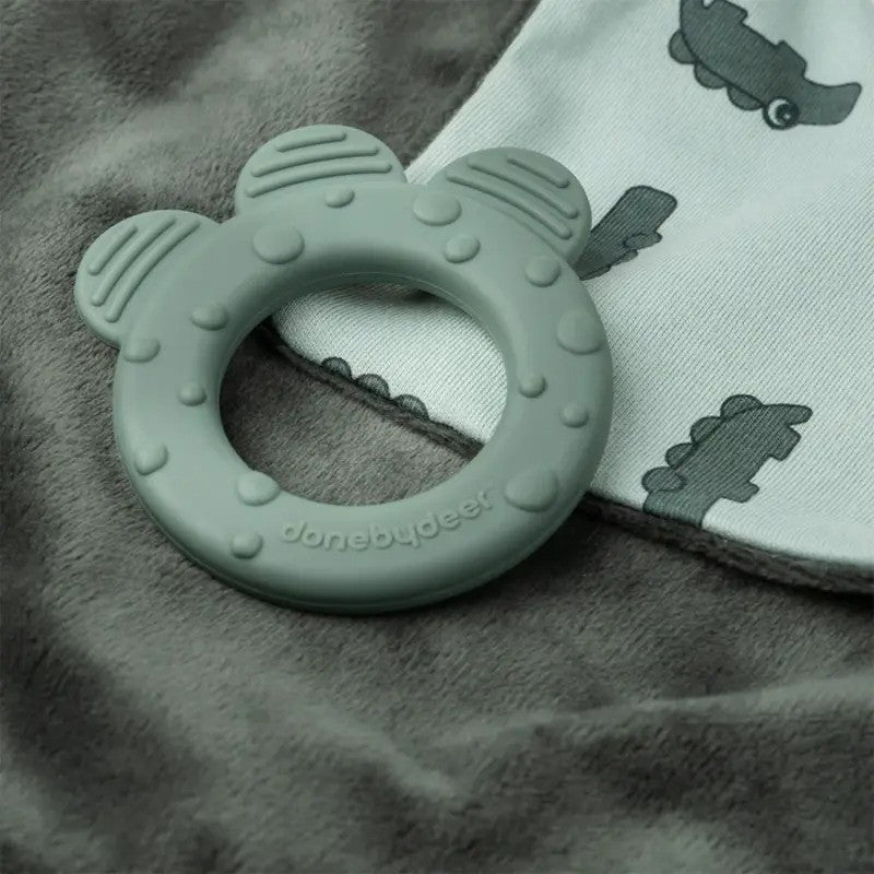 Done By Deer (0m-Plus) Comfort Teether Croco Green