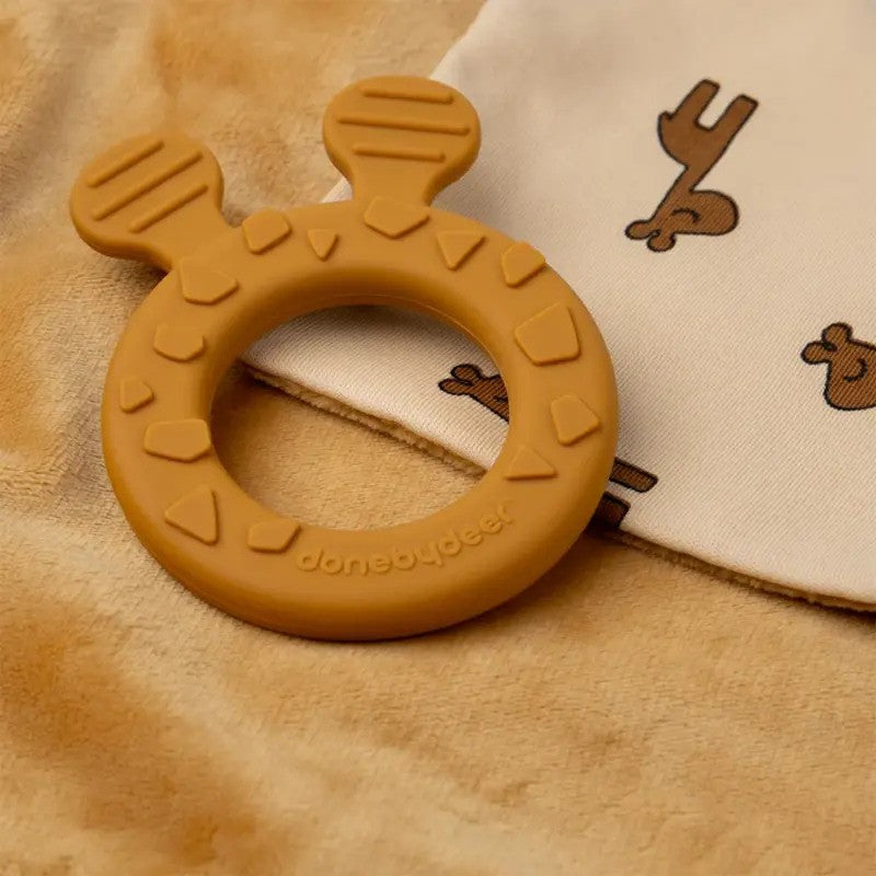 Done By Deer (0m-Plus) Comfort Teether Raffi Mustard