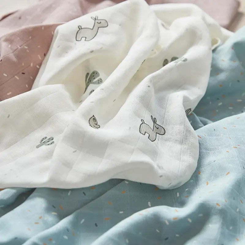 Done By Deer (2Pack 120X120cm) Organic Cotton Swaddles Confetti & Lalee Blue