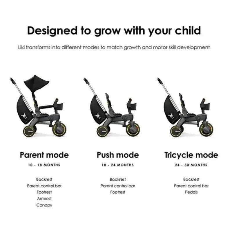 Doona Liki Trike S5 Nitro Black (10M-3YRS 0-17KG)