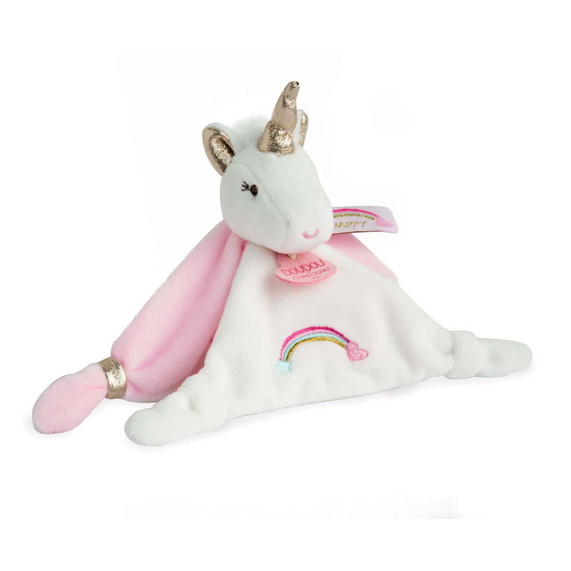 Doudou Et Compagnie Lucie The Unicorn Comforter 20cm Pink