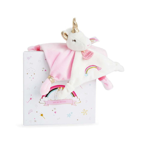 DouDou Et Compagnie Lucie The Unicorn Comforter 20CM Pink