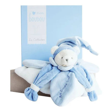 DouDou Et Compagnie Comforter Bear 24CM Blue