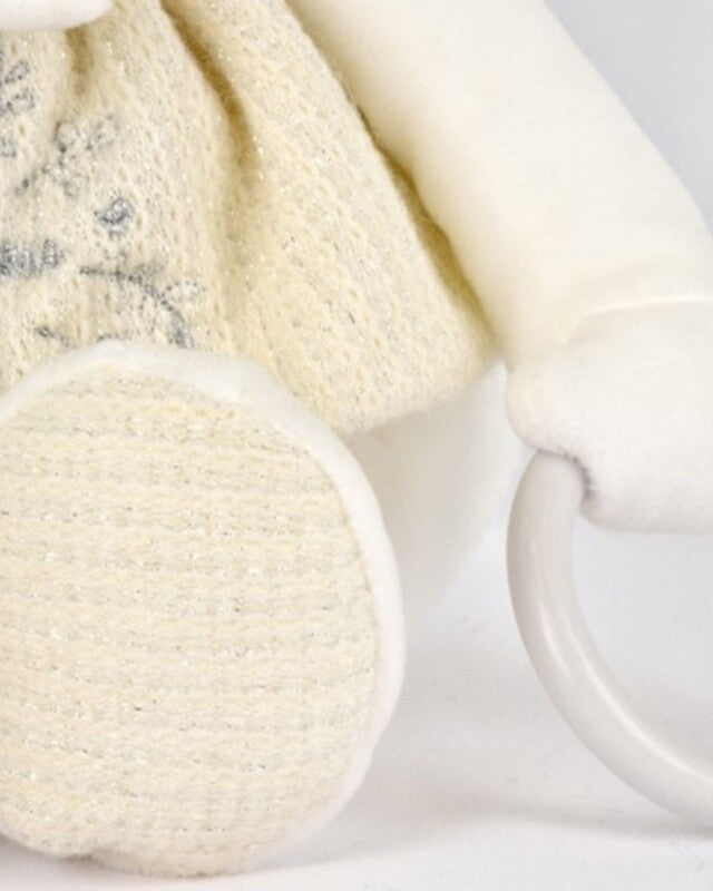 Doudou ET Compagnie Anniversary Collection Le Pantin Wake-Up Plush Toy Bear 30cm White