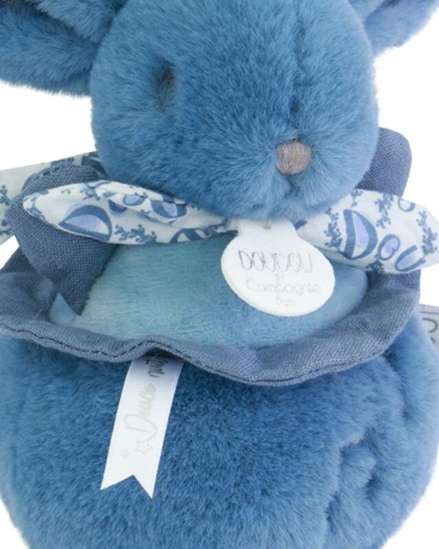 Doudou ET Compagnie Boitie A Musique Musical Toy Rabbit 20cm Blue