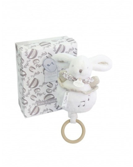 Doudou ET Compagnie Boitie A Musique Musical Toy Rabbit 20cm White