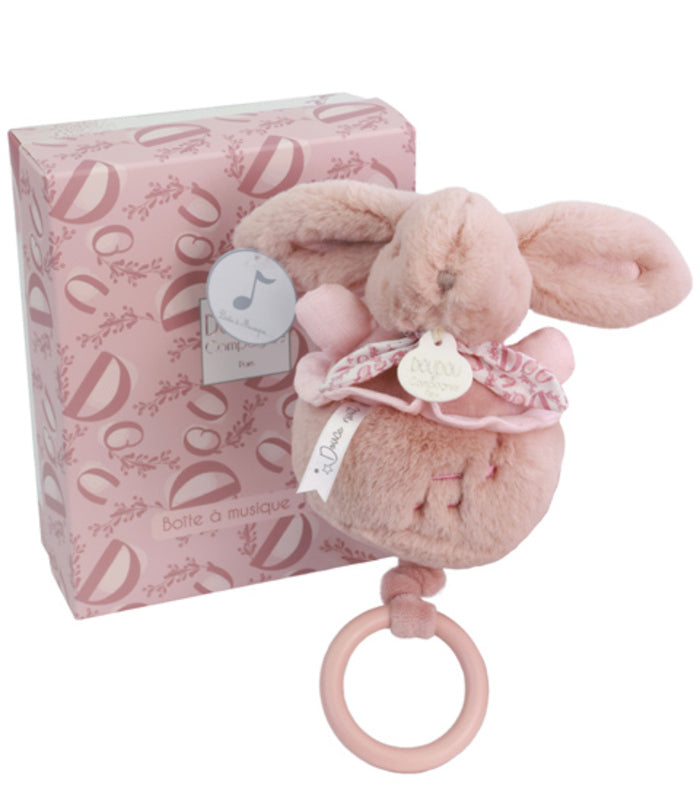 Doudou ET Compagnie Boitie A Musique Toy Rabbit 20cm Rose