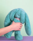 Doudou ET Compagnie La Garantie LAPIN FLEURETTE Bunny 25cm Turquoise