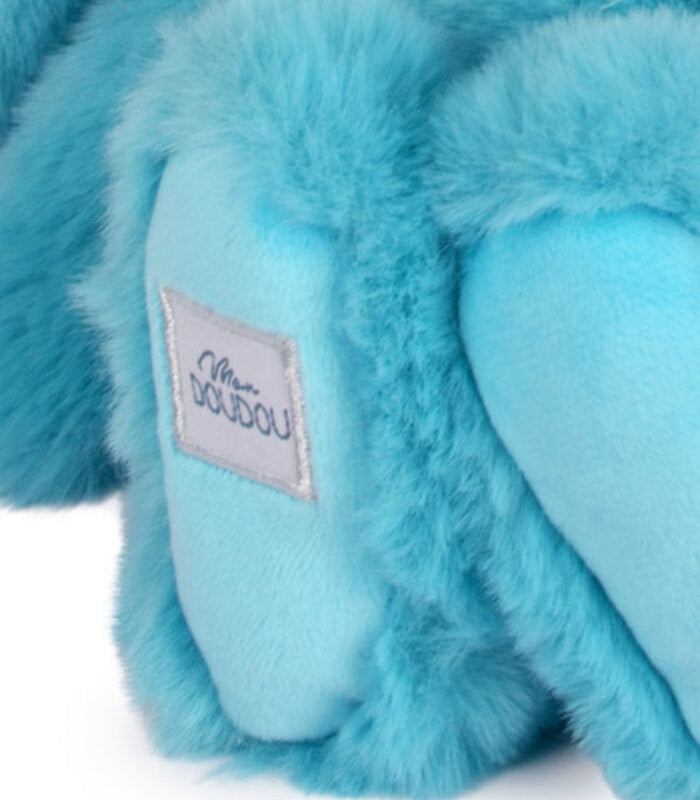 Doudou ET Compagnie La Garantie LAPIN FLEURETTE Bunny 25cm Turquoise