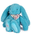 Doudou ET Compagnie La Garantie LAPIN FLEURETTE Bunny 25cm Turquoise