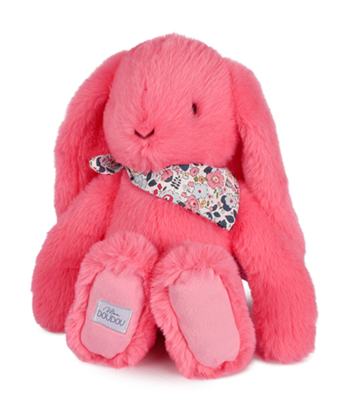 Doudou ET Compagnie La Garantie LAPIN FLEURETTE Bunny 35cm Coral Pink