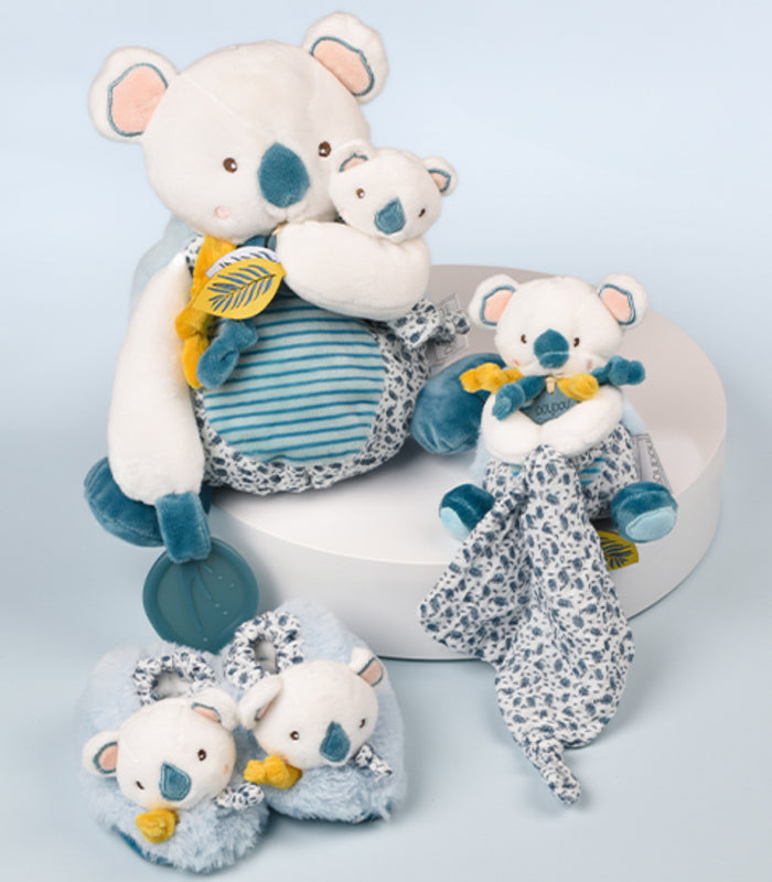 Doudou ET Compagnie MON Petit Yoca Le Koala Rattle Booties (0-6m) Bleu