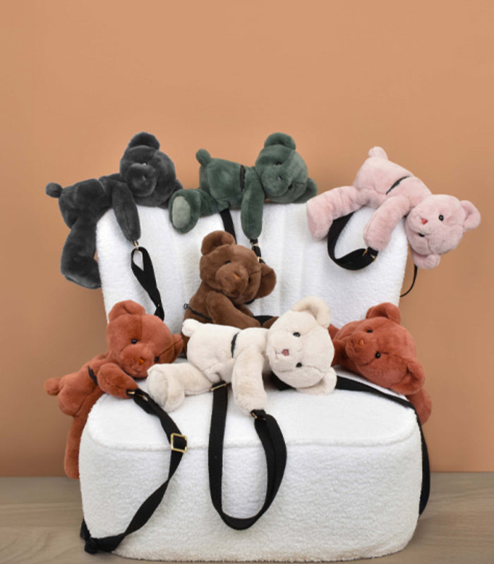 Doudou ET Compagnie SAC Shoulder Bag Teddy 30cm Rose