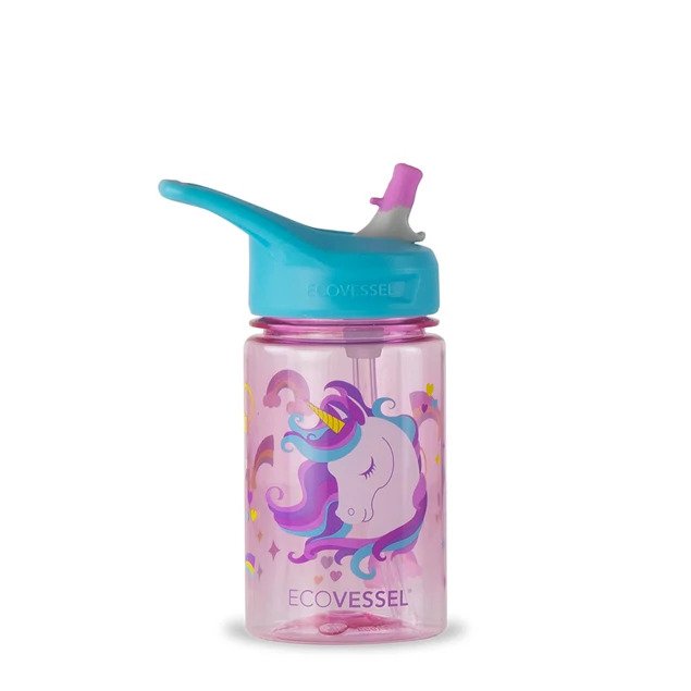 Ecovessel® Splash Straw Water Bottle 12OZ Unicorn