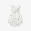 Elegant Baby Sunsuit Swiss Dot Strawberry Picnic