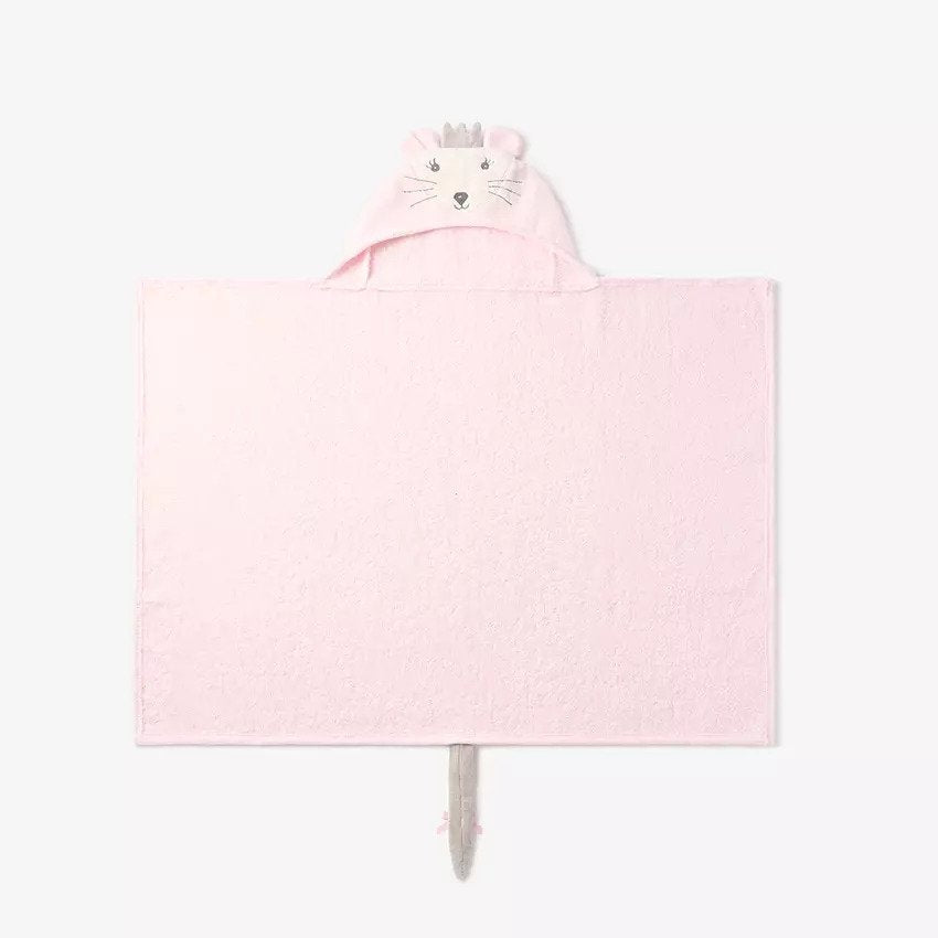 Elegant Baby Hooded Baby Bath Wrap Mouse Pink Rose