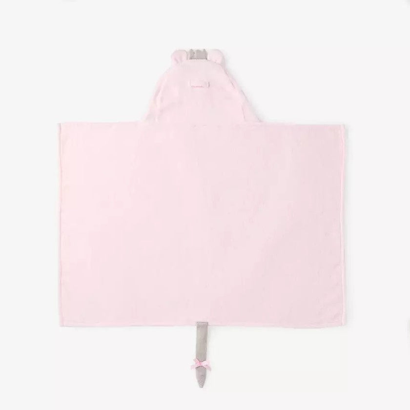 Elegant Baby Hooded Baby Bath Wrap Mouse Pink Rose