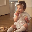Elegant Baby Bubble Organic Muslin Folklore Floral Blanc
