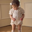 Elegant Baby Bubble Organic Muslin Folklore Floral Blanc
